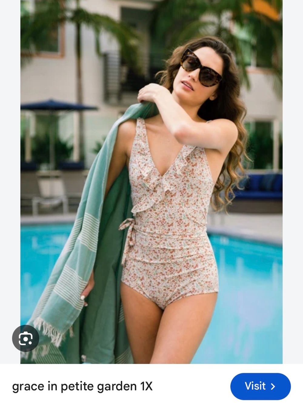 Jessica Rey One-Piece Full Coverage Swimsuit Grace in Petite Garden w/ Skirt♥️💕 - Picture 1 of 16